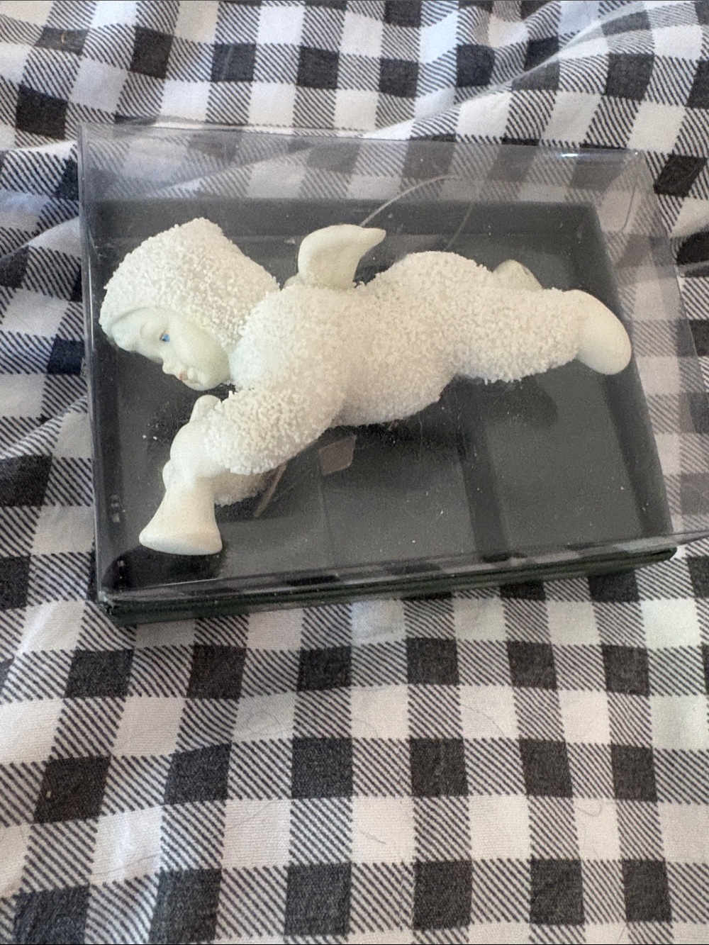 Snowbabies Porcelain Lamb Ornament in White